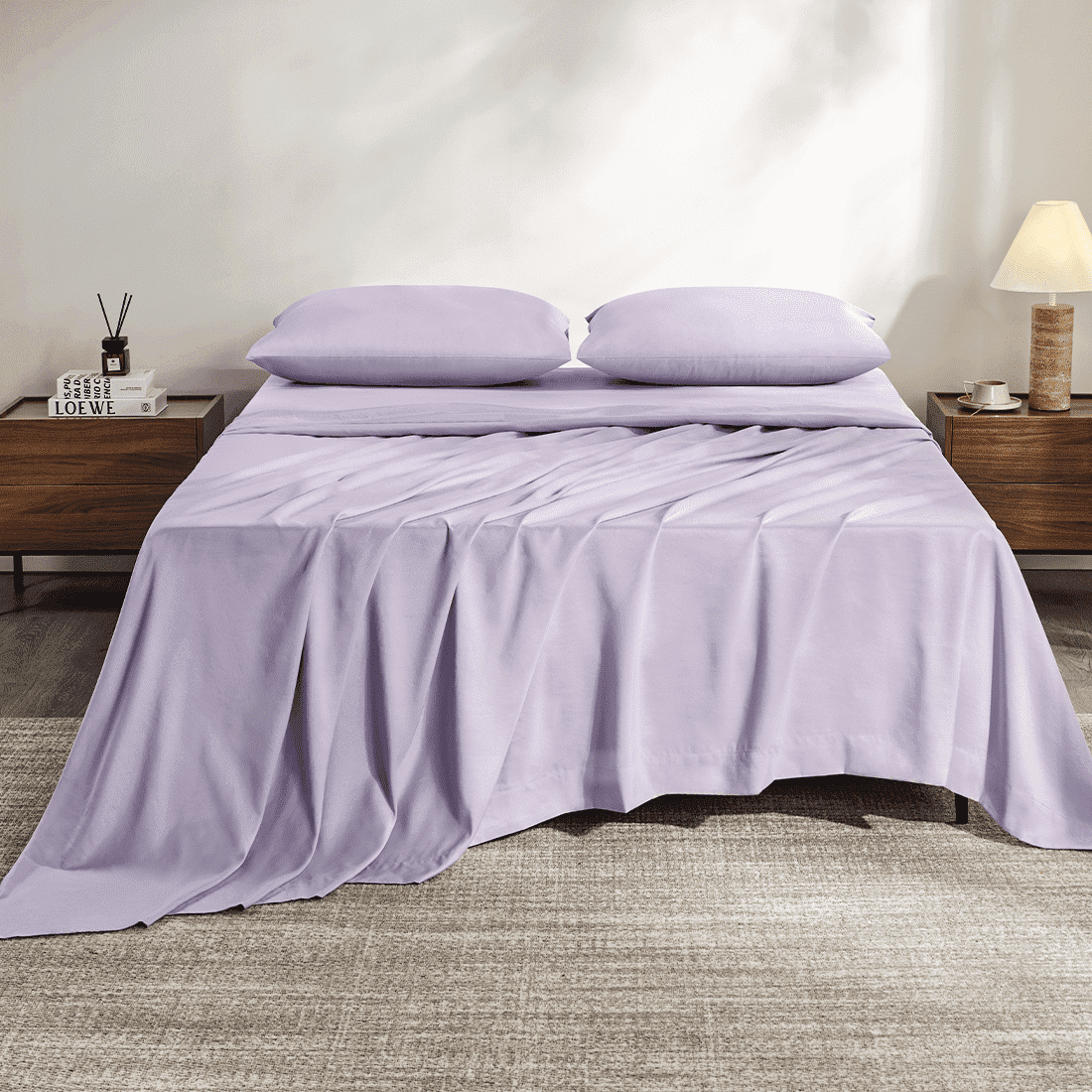 Full Size Bed Sheets,Z-hom 4 Piece Cooling Sheets 14” Deep Pocket Sheet & Pillowcase Sets Soft Microfiber Luxury Bedding Fitted Sheet Water Washed,Dark Gray