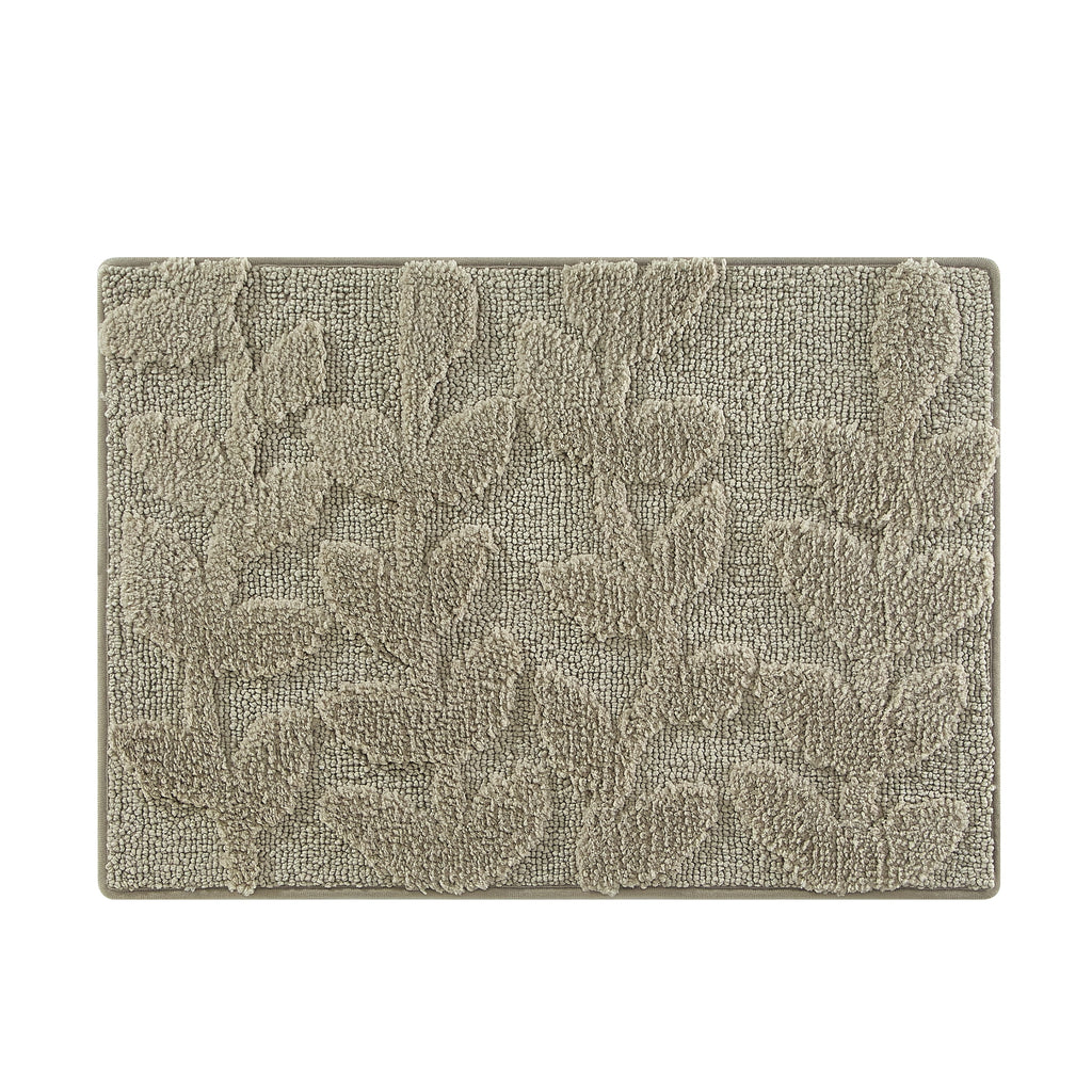 Mainstays 15-Piece Brown Leaves Bathroom Set – Shower Curtain, Bath Rugs & Hooks, Nature-Inspired Washable Décor