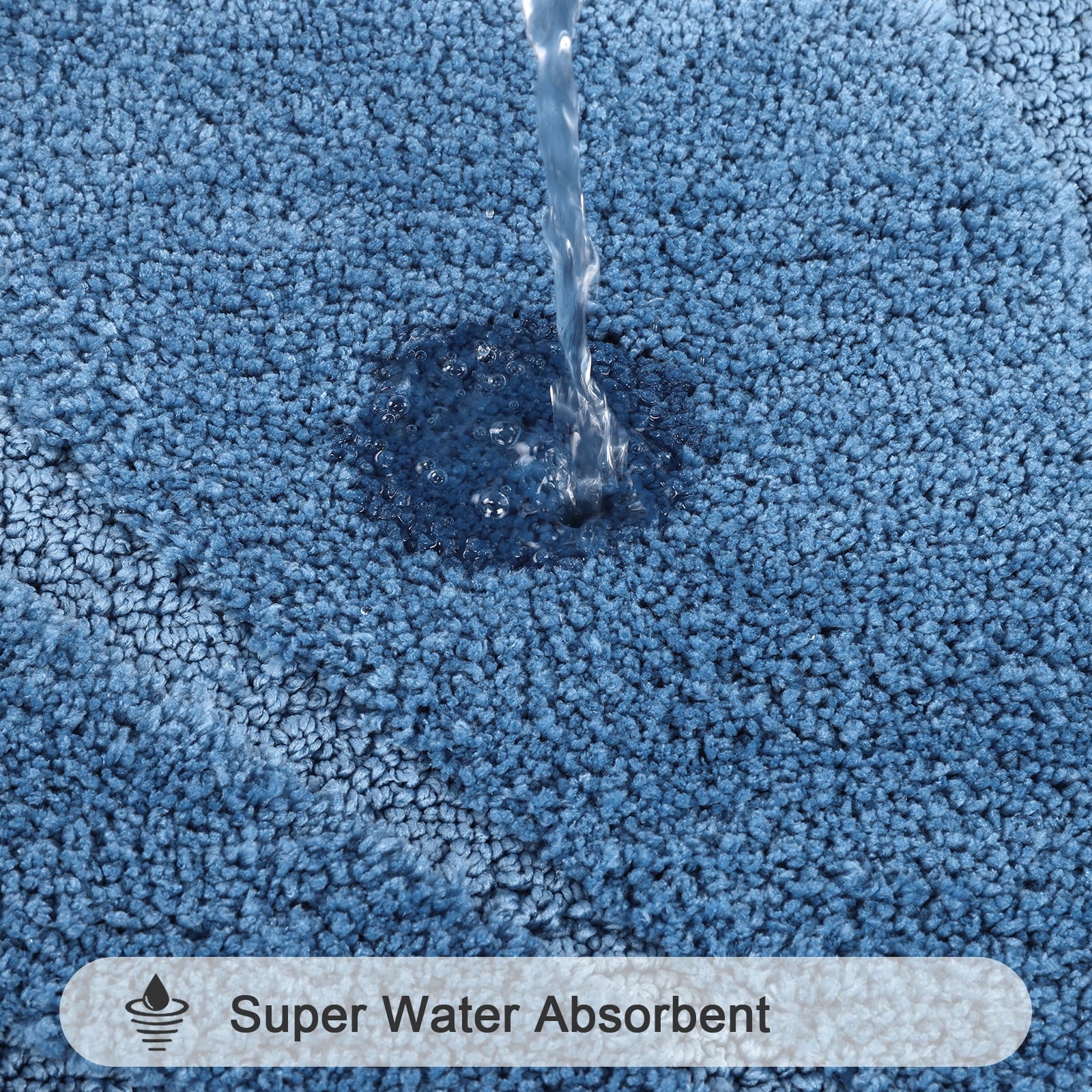 Ileading Bathroom Rugs Sets 4 Piece, Super Soft and Absorbent Non Slip Microfiber Toilet Bathroom Mats