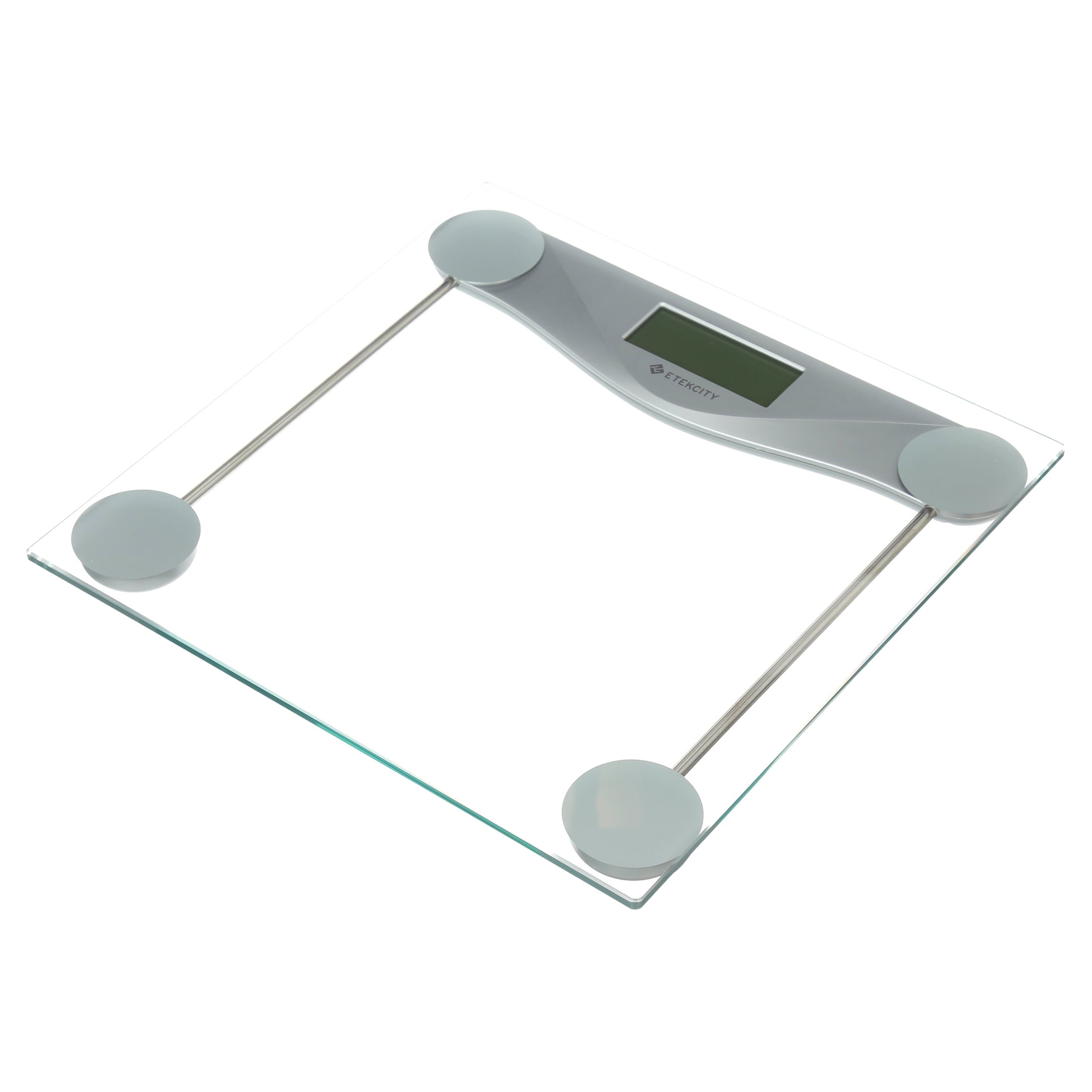 Etekcity LCD Digital Smart Body Weight Scale, Glass and Silver, 400lb Capacity