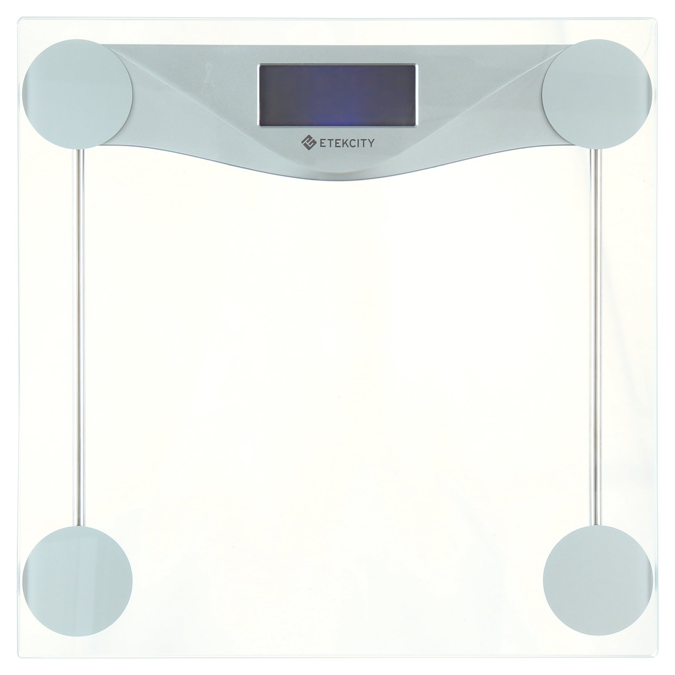 Etekcity LCD Digital Smart Body Weight Scale, Glass and Silver, 400lb Capacity