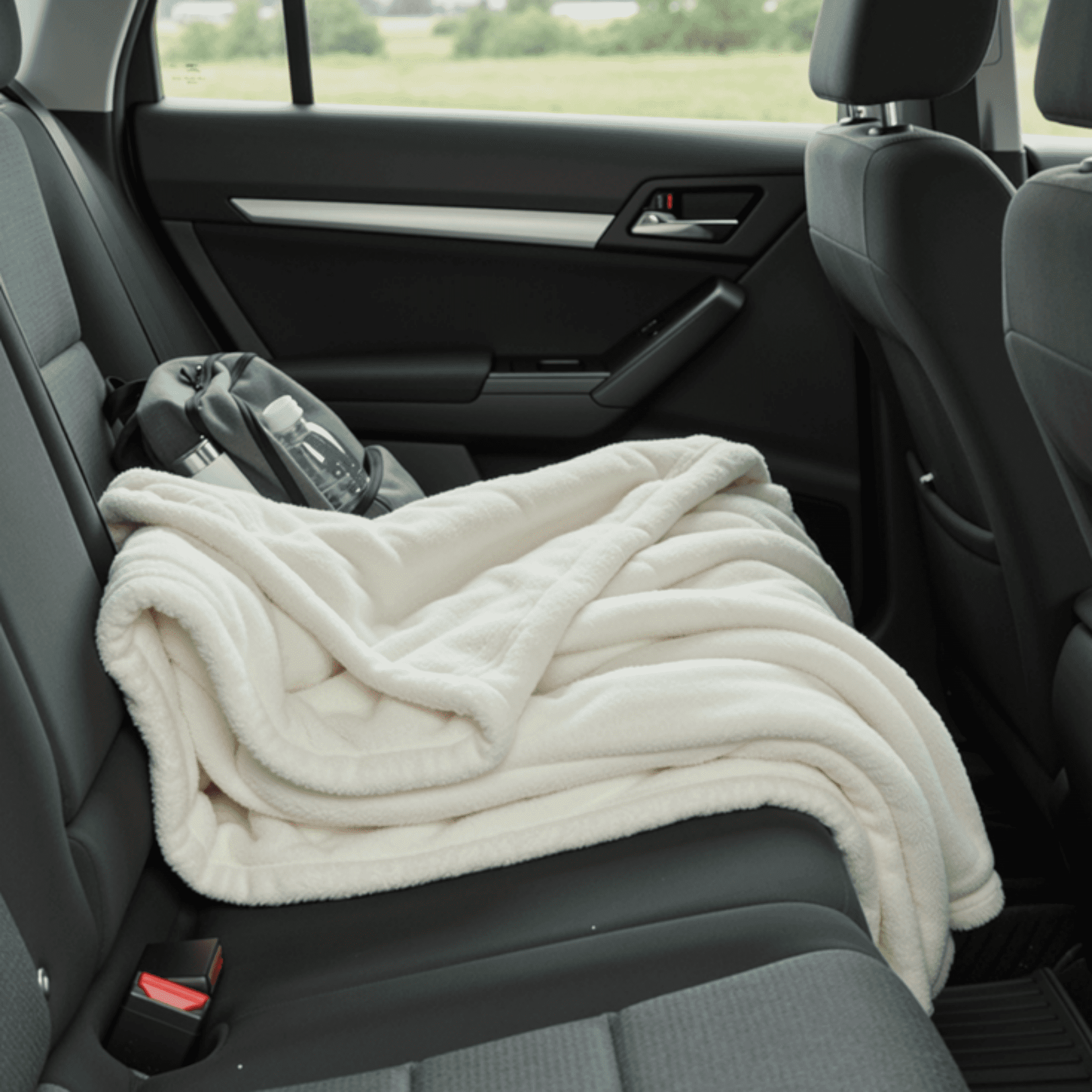 Naipo 50 in x 70 in Faux Rabbit Fur Blanket White Arctic Velvet Throw Blanket Unique Design Perfect for All Seasons and Ages (No Heating)