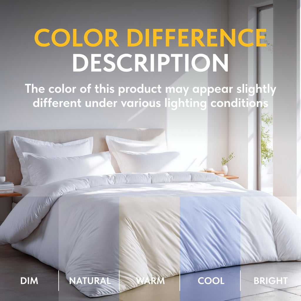 White Classic White Duvet Cover King Size Zipper Closure - Luxury Soft King Duvet Cover Set 3 Piece, 1 Duvet Cover 104x90 and 2 Pillow Shams | Comforter Not Included