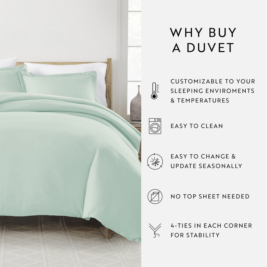 Ultra Soft & Breathable - Duvet Cover Set - King/Cal-King Aqua Bedding by Comfort Canopy