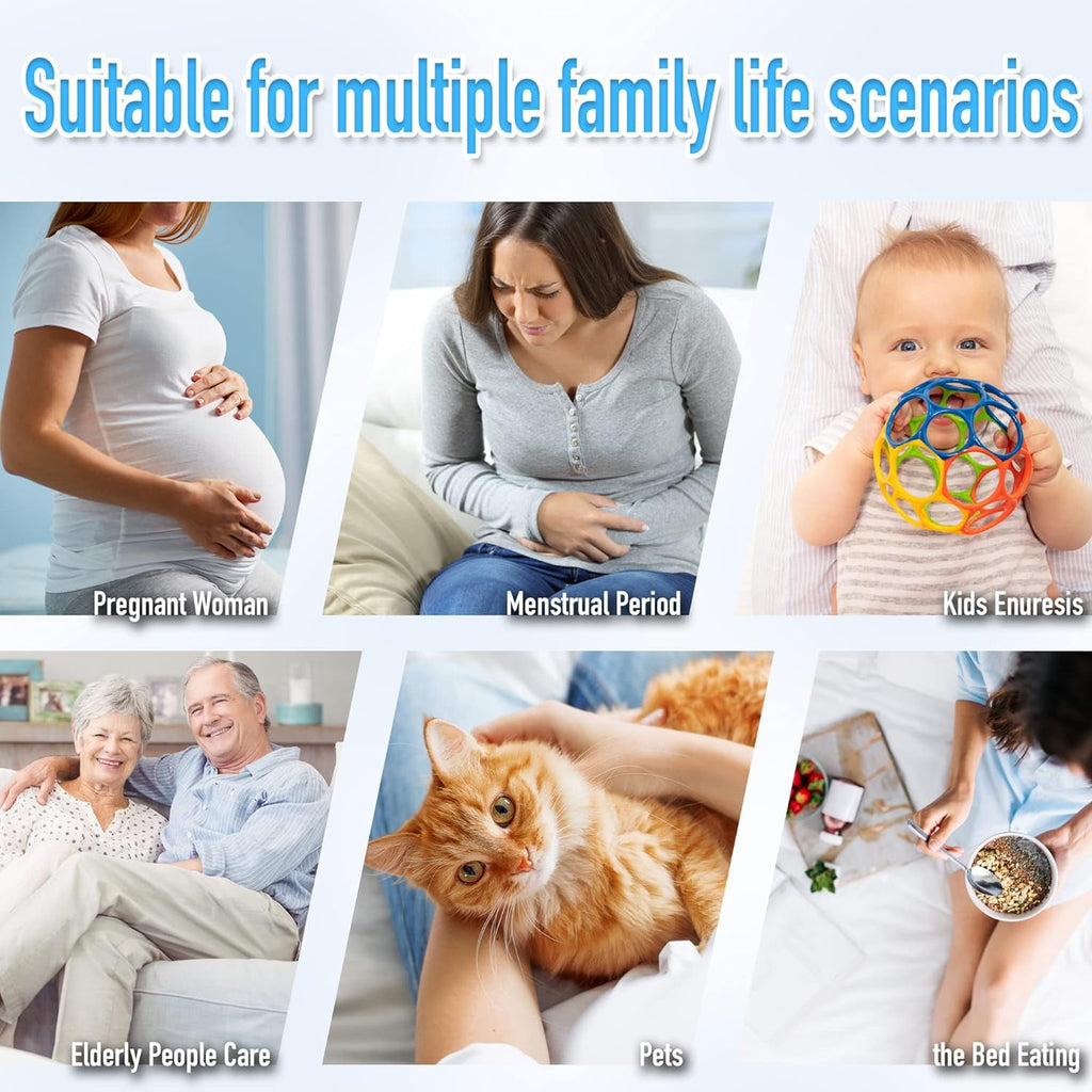 Queen Size Waterproof Mattress Pad Protector, Breathable Quilted Mattress Cover Noiseless Waterproof Fitted Sheet Mattress Topper Up to 21" Deep Pocket