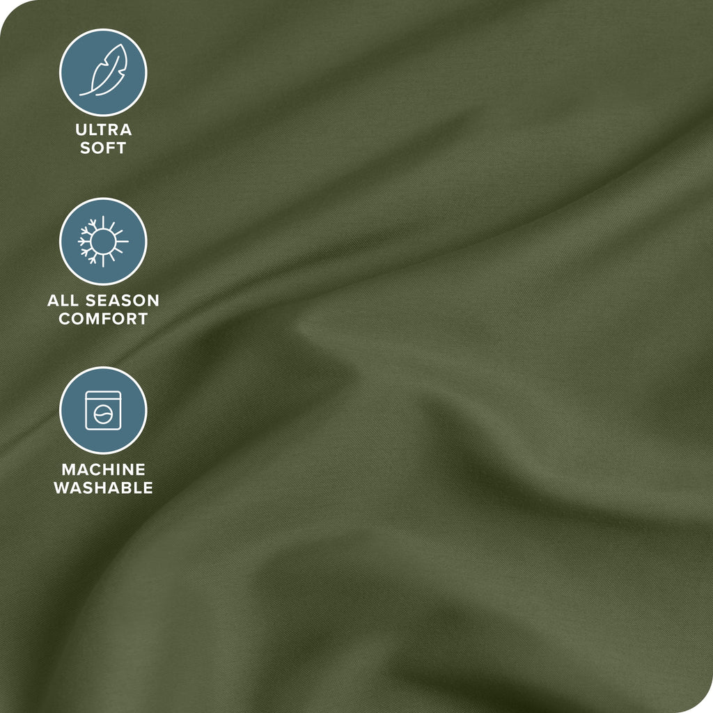 Bare Home Fitted Sheet - 22" Extra Deep Pocket - Premium 1800 Collection - Twin-XL, Cypress