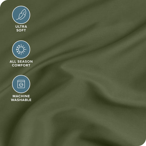 Bare Home Fitted Sheet - 22" Extra Deep Pocket - Premium 1800 Collection - Twin-XL, Cypress