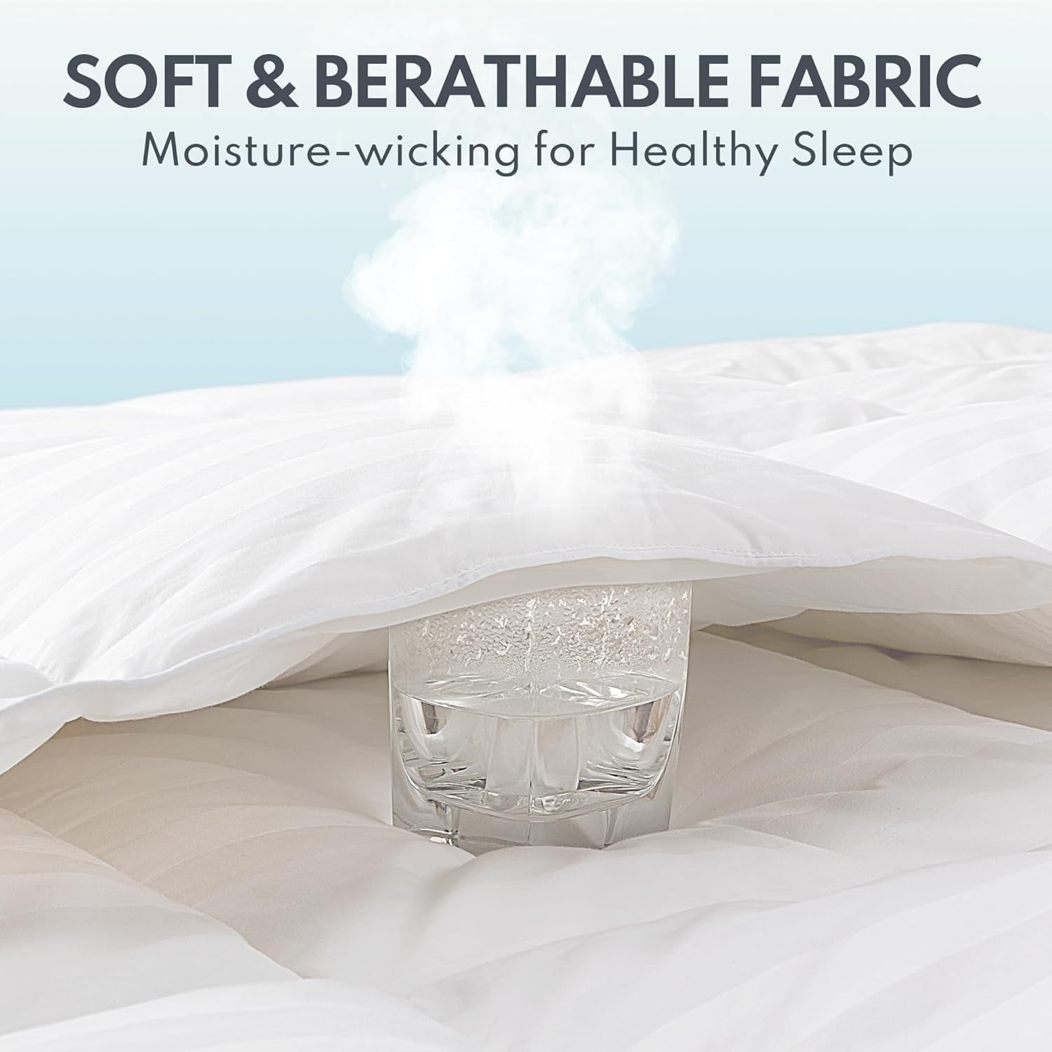 Down Feather Comforter King Size - High Fill Power All Season Duvet Insert, Luxurious Hotel Medium Warmth Bedding Comforter (106”x90”)