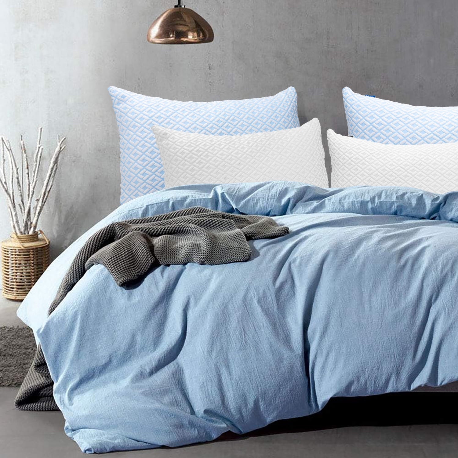 SORMAG Cooling Bed Pillows for Sleeping Shredded Memory Foam Pillows Queen Size Set of 2 Pack