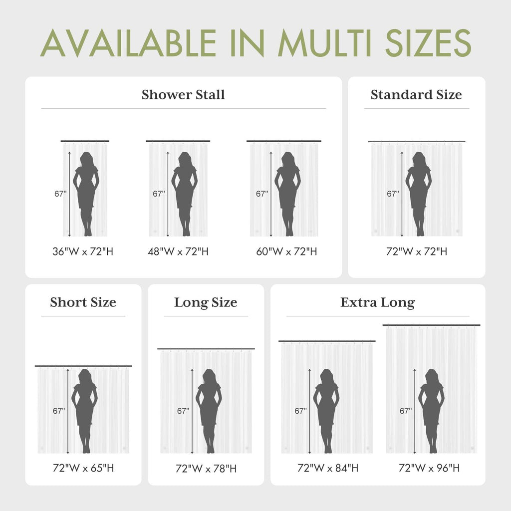 AmazerBath Shower Curtain Liner, 72x72 Clear Shower Curtain Liner, Waterproof Plastic Shower Liner, Cute Lightweight PEVA Shower Curtains for Bathroom with Magnet and 12 Rustproof Metal Grommet Holes